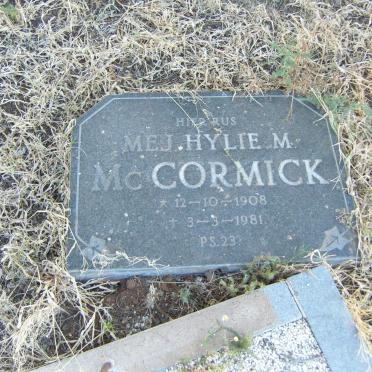 McCORMICK Hylie M. 1908-1981