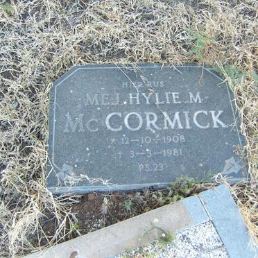 McCORMICK Hylie M. 1908-1981