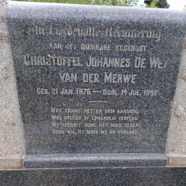 MERWE Christoffel Johannes de Wet, van der 1876-1949