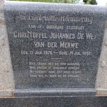 MERWE Christoffel Johannes de Wet, van der 1876-1949