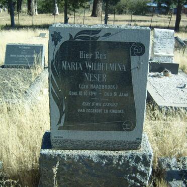 NESER Maria Wilhelmina nee HAASBROEK -1941