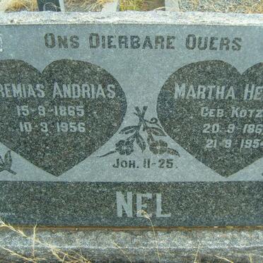NEL Jeremias Andrias 1865-1956 &amp; Martha Hester KOTZE 1863-1954