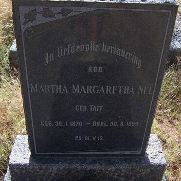 NEL Martha Margaretha nee TAIT 1870-1954