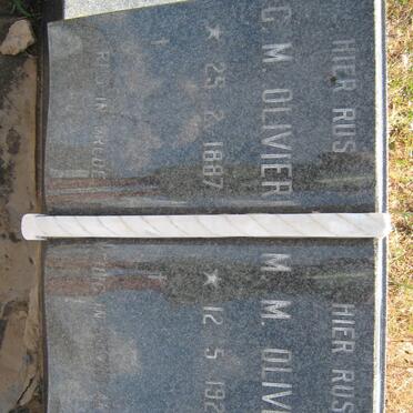 OLIVIER C.M. 1887- :: OLIVIER M.M. 1922- :: OLIVIER A.H. 1878-1956