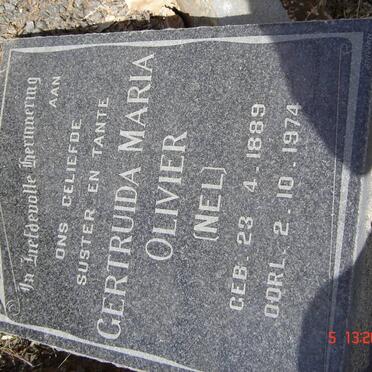 OLIVIER Gertruida Maria nee NEL 1889-1974