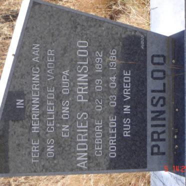 PRINSLOO Andries 1892-1986