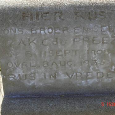 PREEZ Zak C., du 1908-1935
