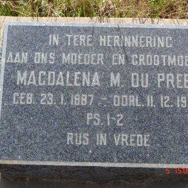 PREEZ Magdalena M., du 1887-1964
