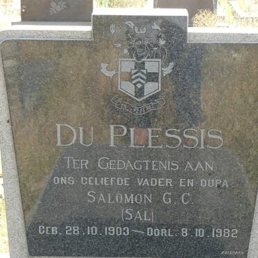 PLESSIS Salomon G.C., du 1903-1982