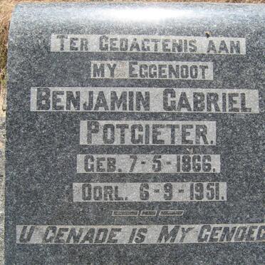 POTGIETER Benjamin Gabriel 1866-1951