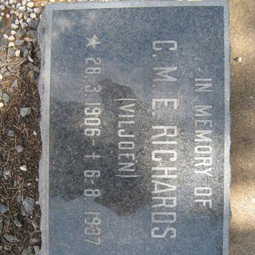 RICHARDS C.M.E. nee VILJOEN 1906-1937