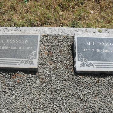 ROSSOUW G.A. 1908-1967 &amp; M.L. 1911-1998