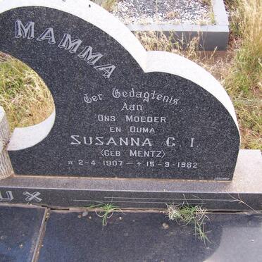 ROUX Susanna G.I. nee MENTZ 1907-1982
