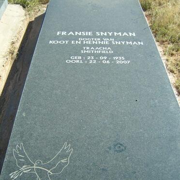 SNYMAN Fransie 1935-2007