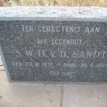 SANDT S.W.D., v.d. 1871-1963