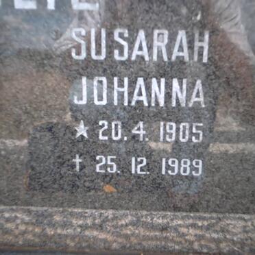 SCHOLTZ Johannes Frederick 1892-1974 &amp; Susarah Johanna 1905-1989 