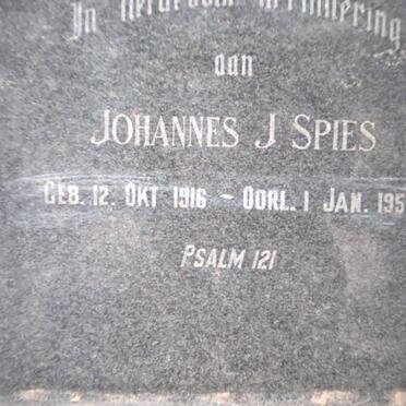 SPIES Johannes J. 1916-1954