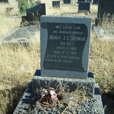 SNYMAN Maria J.E. nee NEL 1903-1959