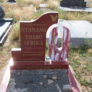 AFRIKA Ntanana Thabo 1974-2000