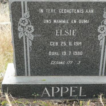 APPEL Elsie 1914-1980