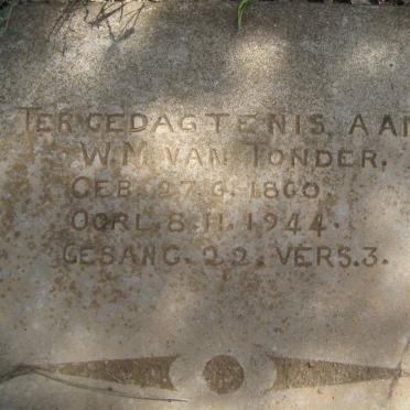 TONDER W.M., van 1860-1944