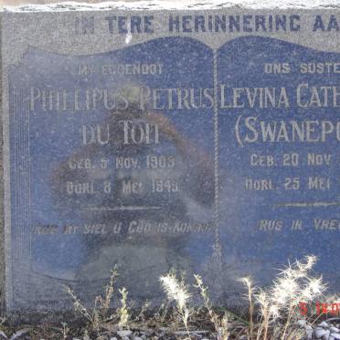 TOIT Phillipus Petrus, du 1905-1949 &amp; Levina Catharina SWANEPOEL 1909-1983