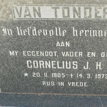 TONDER Cornelius J.H., van 1905-1973