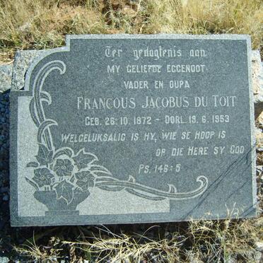 TOIT Francous Jacobus, du 1872-1953