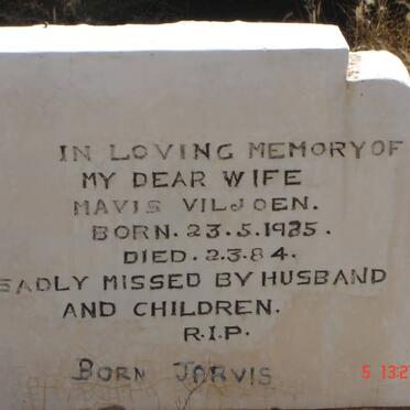 VILJOEN Mavis nee JARVIS 1935-1984