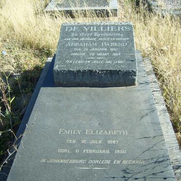 VILLIERS Abraham Barend, de 1883-1964 &amp; Emily Elizabeth 1887-1950