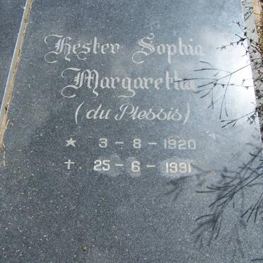 VERSTER Hester Sophia nee Margaretha du PLESSIS 1920-1991