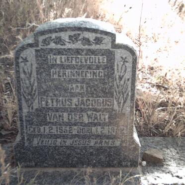 WALT Petrus Jacobus, van der 1952-1952