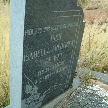 WET Isabella Frederika, de nee ENGELBRECHT 1887-1968