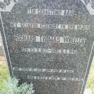 WHEELER Richard Thomas 1872-1949