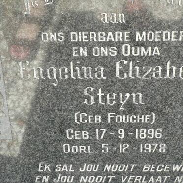 STEYN Engelina Elizabeth nee FOURIE 1896-1978