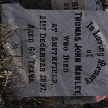 MANLEY Thomas John  -1897