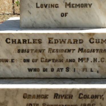 CUMBER Charles Edward -1906