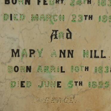 HILL Mary Ann 1838-1895
