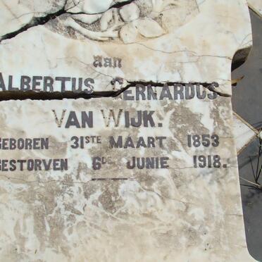 WIJK Albertus Gernardus, van 1853-1918