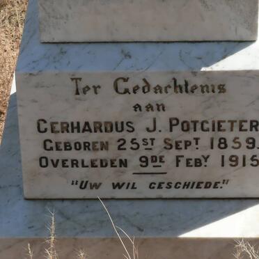 POTGIETER Gerhardus J. 1859-1915