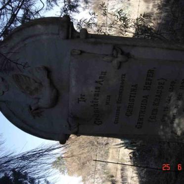 HEFER Christina Gertruida nee KRAUSE 1849-1890