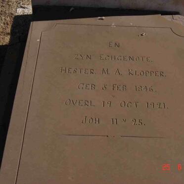 PLESSIS Casper Jacobus, du 1839-1909 &amp; Hester M.A. KLOPPER 1846-1921