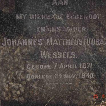 WESSELS Johannes Mattheus 1871-1940
