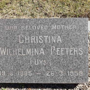 PEETERS Christina Wilhelmina nee UYS 1895-1959