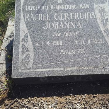 BOTHA Rachel Gertruida Johanna nee FOURIE 1909-19?5