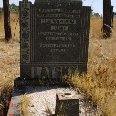LATSKY Elsie Wilhelmina nee van AARDT 1897-1949