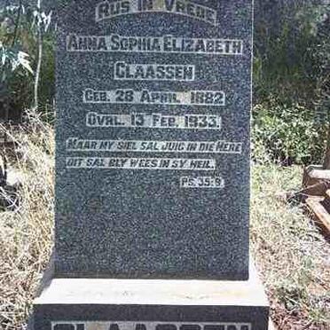 CLAASSEN Anna Sophia Elizabeth 1882-1933