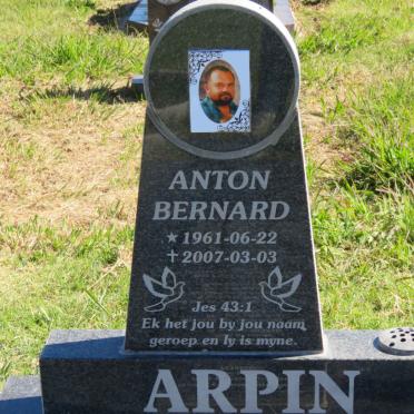 ARPIN Iris Elizabeth 1940-2013 :: ARPIN Anton Bernard 1961-2007