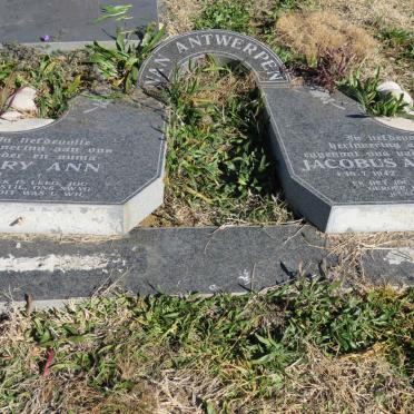 ANTWERPEN Jacobus Andreas, van 1942-1999 &amp; Mary Ann 1942-