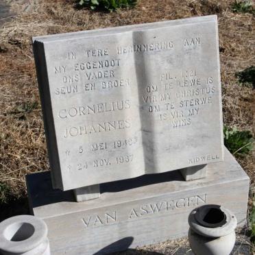 ASWEGEN Cornelius Johannes, van 1946-1987